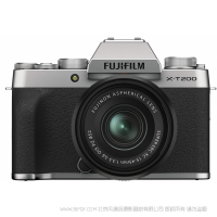 富士 XT200 X-T200 無(wú)反相機(jī) 2420萬(wàn)像素的靜態(tài)圖像，通過(guò)寬銀幕翻轉(zhuǎn)液晶觸摸屏幾乎可以從任何角度錄制4K UHD視頻。