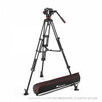 曼富圖 Manfrotto MVK504XTWINMA 504X液壓攝像云臺和雙管鋁合金攝像三腳架套裝(中置伸展器) 