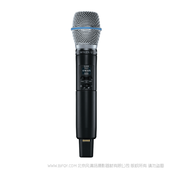 Shure 舒爾 GLXD2+/B87A 數字無線雙頻段手持式發射機（采用BETA®87A人聲話筒）