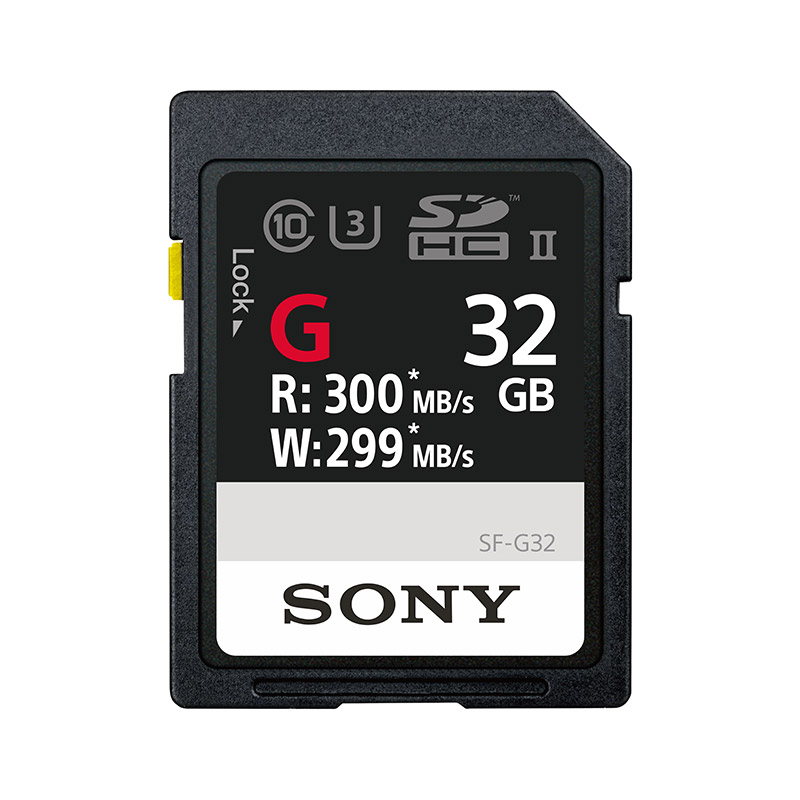 索尼 Sony SF-G32/T1 CN SD存儲卡-G系列 SFG32 高速存儲卡 相機內存卡  讀取300mb  寫入 299mb 微單 全畫幅相機適用  A7M3 A7R3 